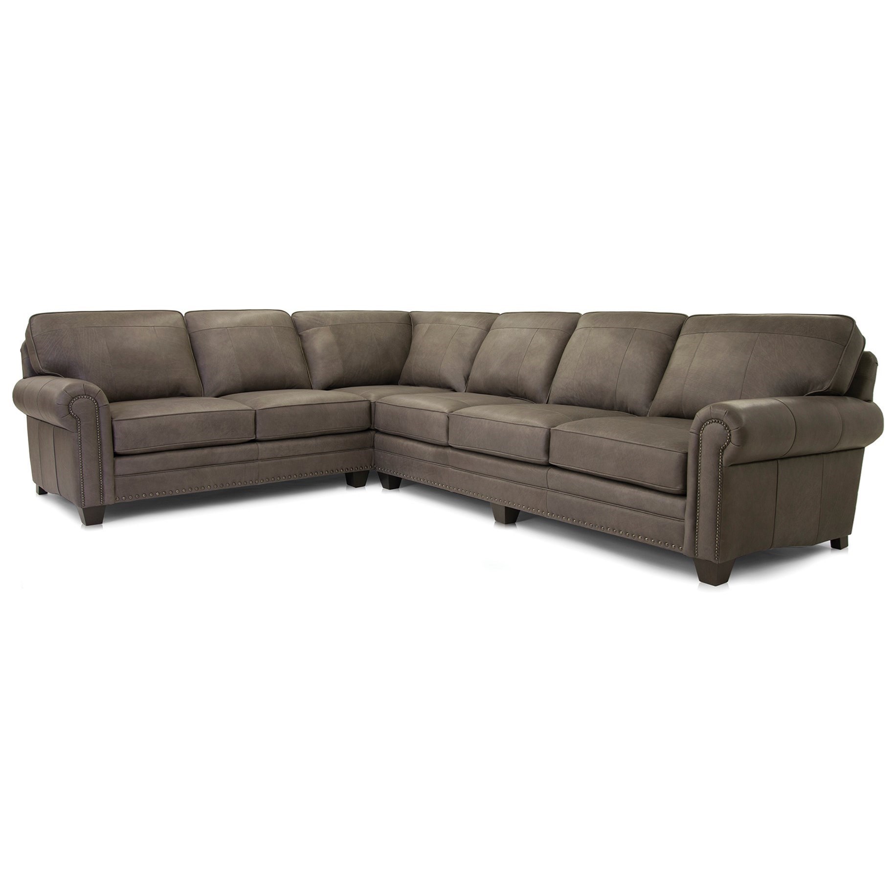 Smith Brothers 253 25321+15Cedar Traditional Sectional Sofa with